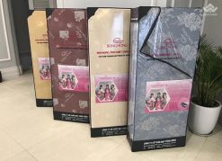 Đệm bông tinh khiết Sông Hồng vỏ gấm